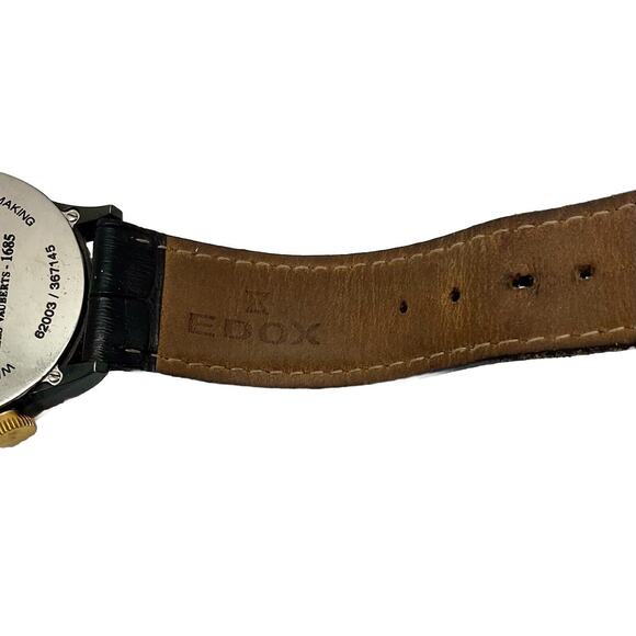 Edox Men’s Watch Les Vauberts Big Date GMT Rose Gold PVD No. 62003 - Picture 5 of 8